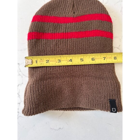 Brixton Mens Knit Beanie With Red Stripes - Picture 4 of 6